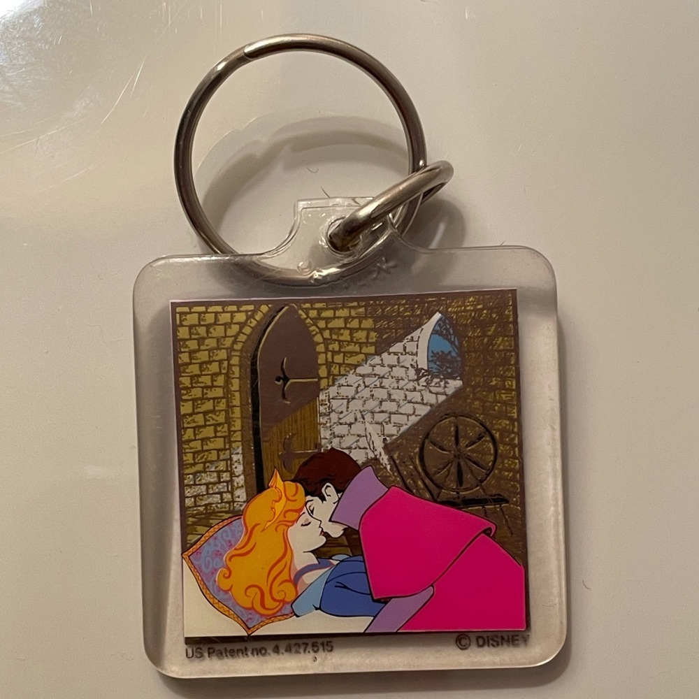 Vintage Disney Keychain Sleeping Beauty